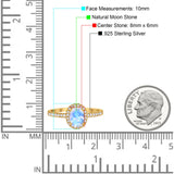 Art Deco Oval Natural Stone Wedding Ring