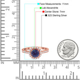 Art Deco Round Natural Stone Wedding Ring