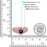 Art Deco Round Natural Stone Filigree Ring