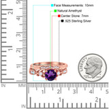 Two Piece Round Natural Stone Filigree Ring