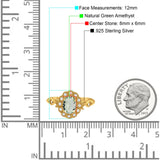 Art Deco Oval Natural Stone Wedding Ring