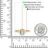 Vintage Style Oval Natural Stone Solitaire Ring