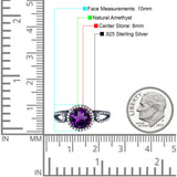 Art Deco Round Natural Stone Split Shank Ring