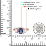 Three Stone Oval Natural Stone Trellis Ring