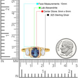 Three Stone Oval Natural Stone Trellis Ring
