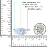Three Stone Oval Natural Stone Trellis Ring