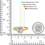Vintage Style Round Natural Stone Sparkling Ring