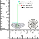 Art Deco Round Natural Stone Split Shank Ring