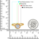 Art Deco Round Natural Stone Flower Ring