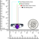 Three Stone Oval Natural Stone Trellis Ring