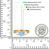 Three Stone Oval Natural Stone Trellis Ring