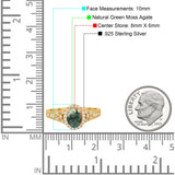 Vintage Style Oval Natural Stone Art Deco Ring