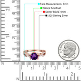 Art Deco Round Natural Stone Solitaire Ring