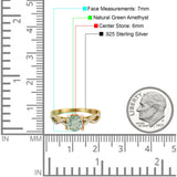 Art Deco Round Natural Stone Solitaire Ring