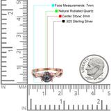 Art Deco Round Natural Stone Solitaire Ring