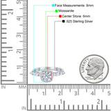 Vintage Style Round Natural Stone Wedding Ring