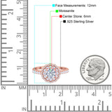 Art Deco Round Natural Stone Floral Ring
