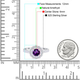 Art Deco Round Natural Stone Floral Ring