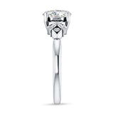 10K Gold IGI Certified Round 2 Carat Lab Grown Diamond Floral Ring