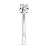 18K Gold IGI Certified Round 1 Carat Lab Grown Diamond Trinity Ring