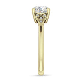 14K Gold IGI Certified Round 1 Carat Lab Grown Diamond Trinity Ring