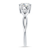 10K Gold IGI Certified Round 2 Carat Lab Grown Diamond Trio Ring