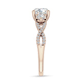 IGI Certified Round 3 Carat Lab Grown Diamond Twisted Trio Ring