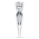 14K Gold IGI Certified Round 1 Carat Lab Grown Diamond Twisted Solitaire Ring