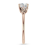 18K Gold IGI Certified Round 1 Carat Lab Grown Diamond Art Deco Ring