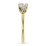 18K Gold IGI Certified Round 1 Carat Lab Grown Diamond Art Deco Ring