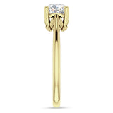 18K Gold IGI Certified Round 1 Carat Lab Grown Diamond Art Deco Solitaire Ring