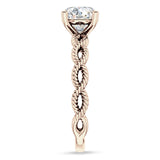 IGI Certified Round 3 Carat Lab Grown Diamond Twisted Rope Solitaire Ring