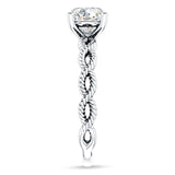 IGI Certified Round 3 Carat Lab Grown Diamond Twisted Rope Solitaire Ring