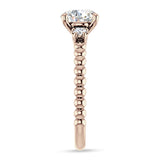 10K Gold IGI Certified Round 2 Carat Lab Grown Diamond Three Stone Trio Ring