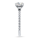 IGI Certified Round 1 Carat Lab Grown Diamond Three Stone Trio Ring