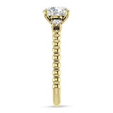 10K Gold IGI Certified Round 2 Carat Lab Grown Diamond Three Stone Trio Ring