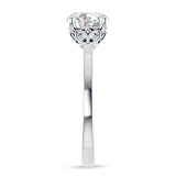 IGI Certified Round 1 Carat Lab Grown Diamond Leaf Floral Ring