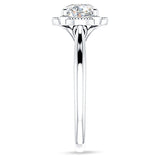 14K Gold IGI Certified Round 1 Carat Lab Grown Diamond Art Deco Floral Ring