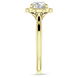 14K Gold IGI Certified Round 3 Carat Lab Grown Diamond Art Deco Floral Ring