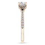 14K Gold IGI Certified Round 2 Carat Lab Grown Diamond Art Deco Trinity Cluster Ring