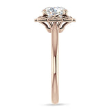 10K Gold IGI Certified Round 3 Carat Lab Grown Diamond Art Deco Floral Ring
