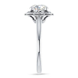 18K Gold IGI Certified Round 3 Carat Lab Grown Diamond Art Deco Floral Ring