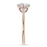 14K Gold IGI Certified Round 1 Carat Lab Grown Diamond Cathedral Solitaire Ring