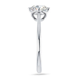 18K Gold IGI Certified Round 1 Carat Lab Grown Diamond Cathedral Solitaire Ring