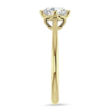 14K Gold IGI Certified Round 3 Carat Lab Grown Diamond Cathedral Solitaire Ring