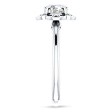 14K Gold IGI Certified Round 1 Carat Lab Grown Diamond Art Deco Solitaire Ring