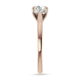 10K Gold IGI Certified Round 3 Carat Lab Grown Diamond Flower Leaf Solitaire Ring