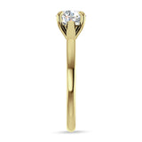 10K Gold IGI Certified Round 3 Carat Lab Grown Diamond Flower Leaf Solitaire Ring