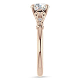 14K Gold IGI Certified Round 3 Carat Lab Grown Diamond Art Deco Filigree Ring