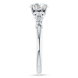 IGI Certified Round 3 Carat Lab Grown Diamond Art Deco Filigree Ring